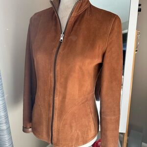 Genuine leather and suede jacket, double sided, small